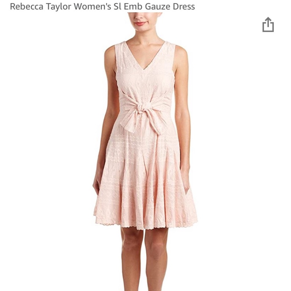 NWT Rebecca Taylor Embroidered Gauze Dress